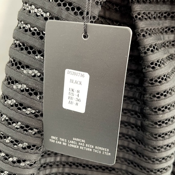 New Missguided Black Strapless Mini Cocktail Party Babydoll Dress Women’s Size 8 - Picture 10 of 13